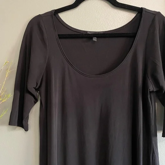 Eileen Fisher Black Everyday Silk Tunic - Picture 3 of 8